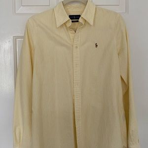 Women’s Ralph Lauren Yellow Striped Button Down